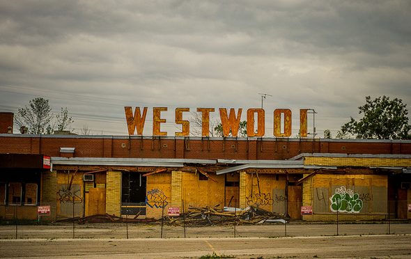 Photo of Westwood Theatre site before demolition. Photo credit: AshtonPal.