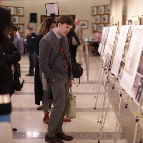 Attendees at the Etobicoke Civic Centre Design Competition