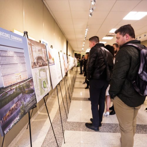 Reviewing designs at the Etobicoke Civic Centre Design Competition