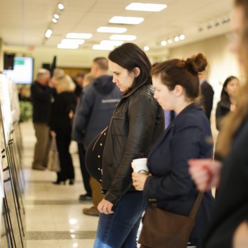 Attendees at the Etobicoke Civic Centre Design Competition