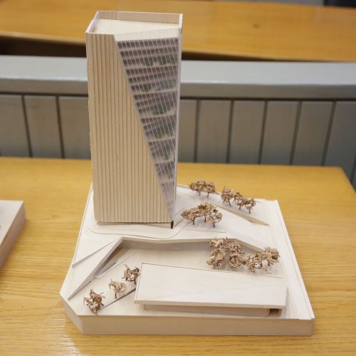 A model of the Etobicoke Civic Centre