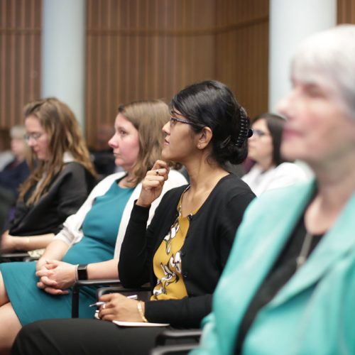 Attendees at the Etobicoke Civic Centre Design Competition