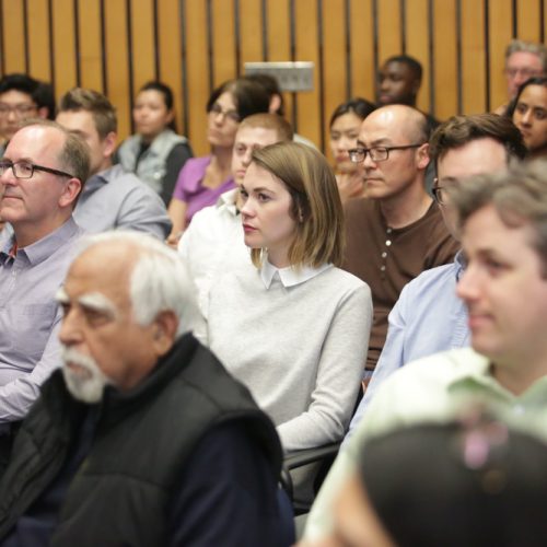 Attendees at the Etobicoke Civic Centre Design Competition