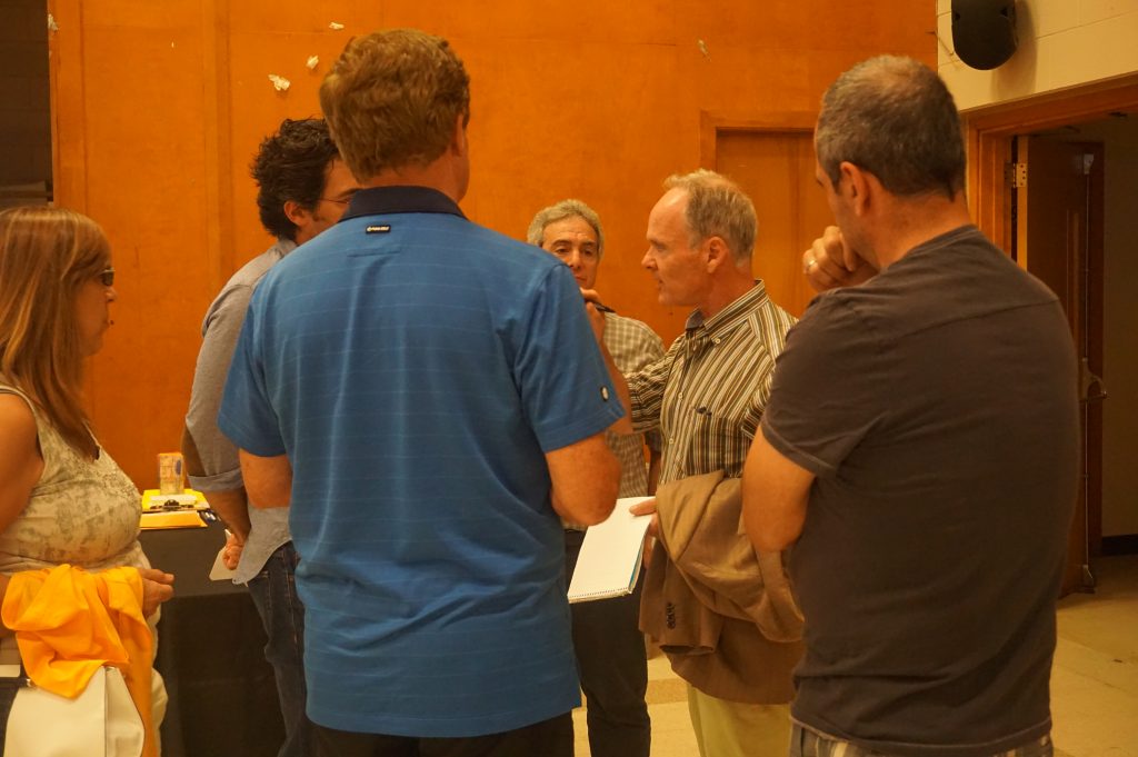 Councillor John Campbell speaking with community members at the Attendees at the Second Community Meeting Held for Richview Square + 4620 Eglinton Ave. W.