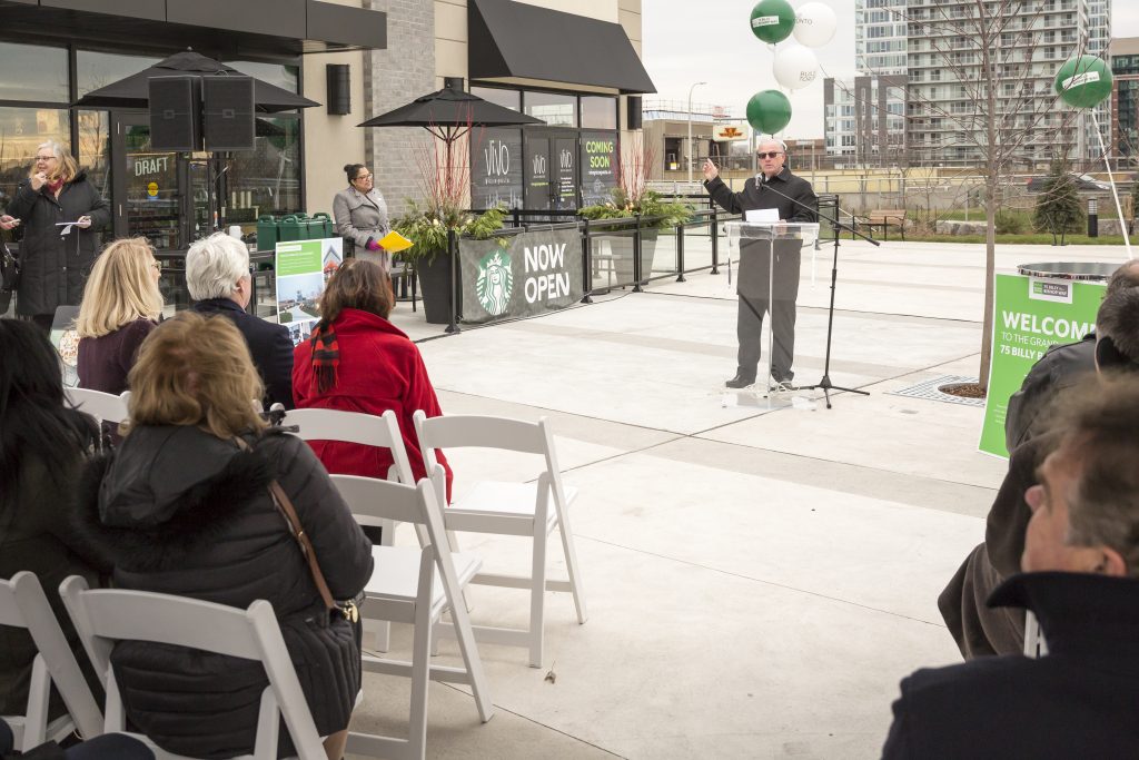 Announcements at 75 Billy Bishop Way Grand Opening